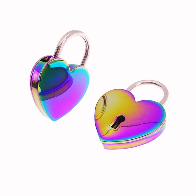 Rainbow Color Heart Padlock
