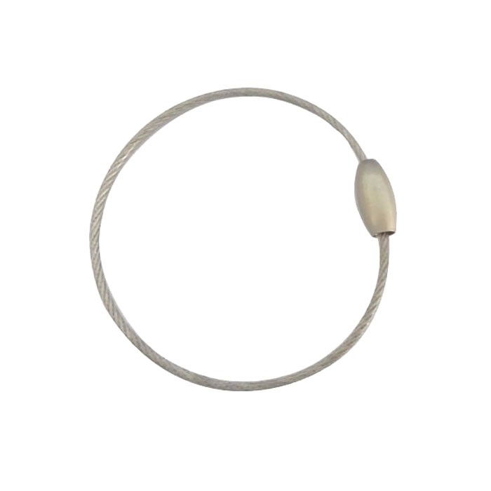 Stainless Steel Wire Keychain With Clear PVC