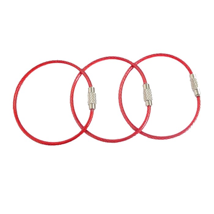 Stainless Steel Wire Keyring With PVC Coated