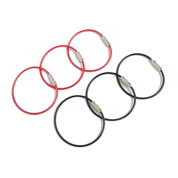 Stainless Steel Wire Keyring With PVC Coated