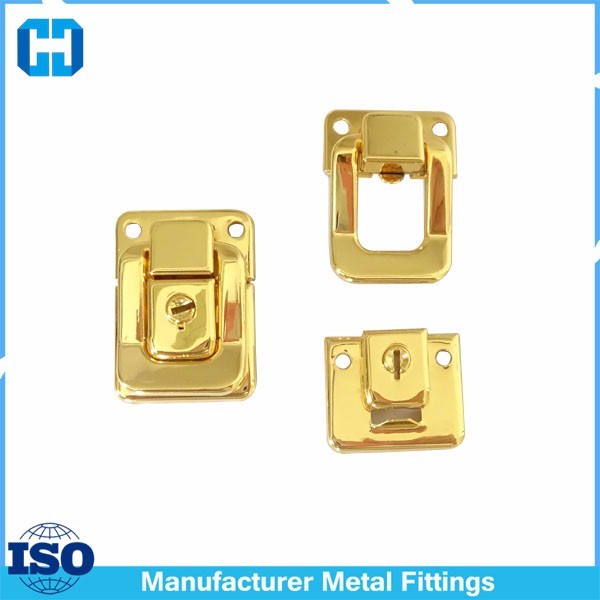 Gold Color Jewelry Box Latch Lock With Key