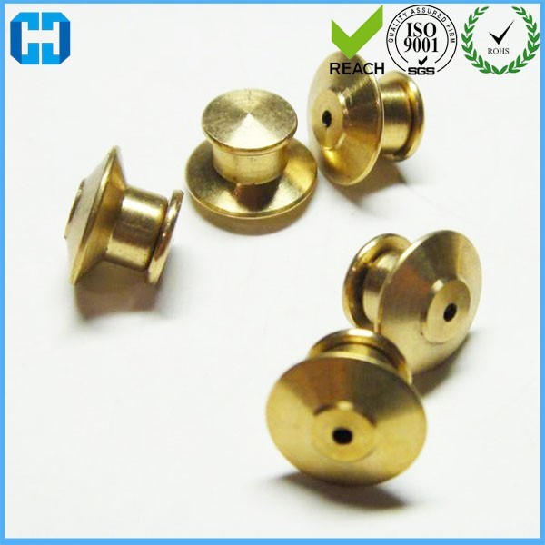 Gold Flathead Locking Pin Back