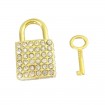 Diamond Padlock Charm