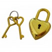 Gold Heart Padlock