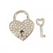 Heart Shaped Diamond Padlock