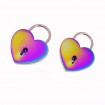 Rainbow Color Heart Padlock