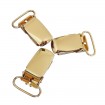 Gold Finish Suspender Pacifier Clips
