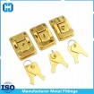 Gold Color Jewelry Box Latch Lock With Key